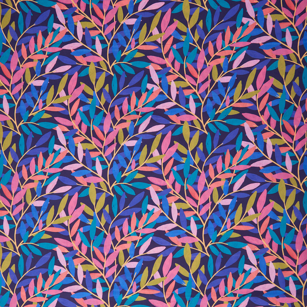 108" Quilt Back - Dayspring Twilight Tendrils Midnight 108" Wide Backing