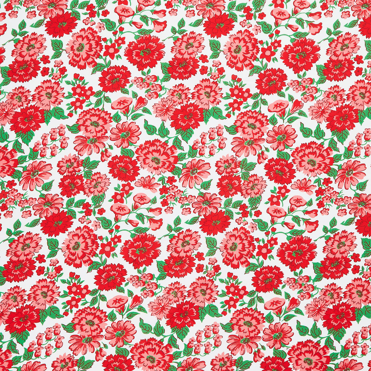 Merry Go Round - Blooming Meadow Red Yardage