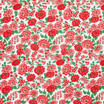 Merry Go Round - Blooming Meadow Red Yardage