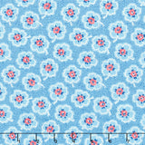 Merry Go Round - Ditzy Dotted Floral Blue Yardage