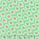 Merry Go Round - Ditzy Dotted Floral Green Yardage