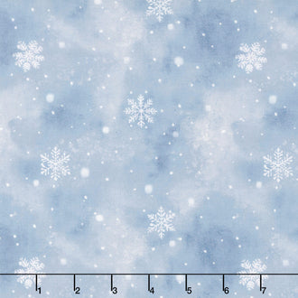 Winter Whisper - Flurries Sky Yardage