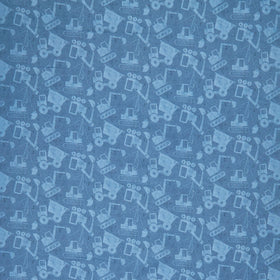 Diggers and Dozers - Load by Load Workwear Blue Yardage