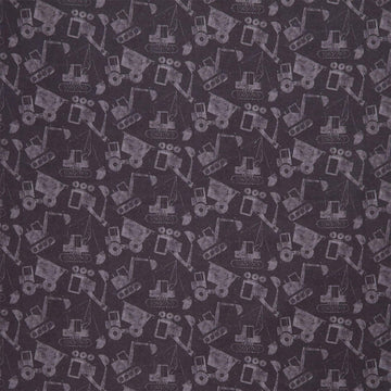 Diggers and Dozers - Load by Load Dirt Black Yardage