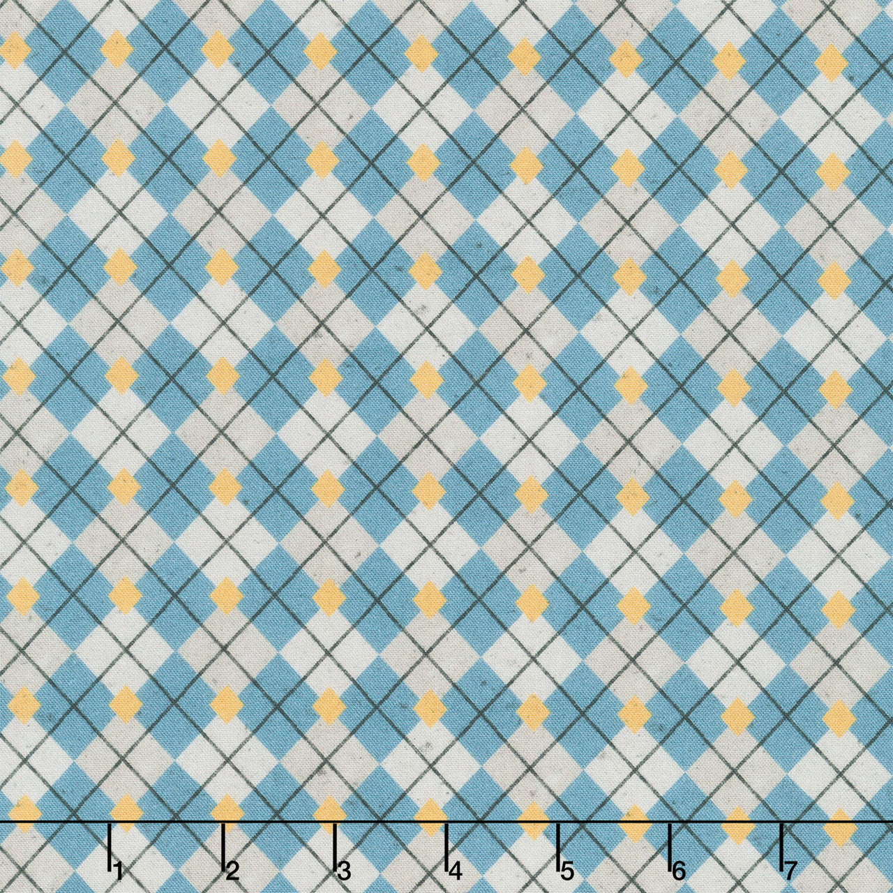 Diggers and Dozers - Form and Function Plaid Cement Yardage