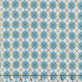 Diggers and Dozers - Form and Function Plaid Cement Yardage