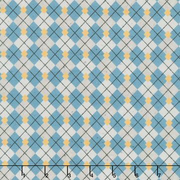 Diggers and Dozers - Form and Function Plaid Cement Yardage