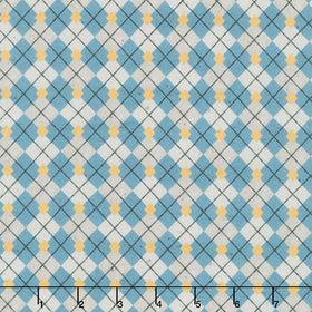 Diggers and Dozers - Form and Function Plaid Cement Yardage