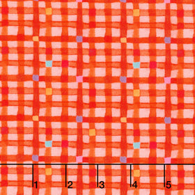 Cats Around Town - Pawsome Plaid Poppy Yardage