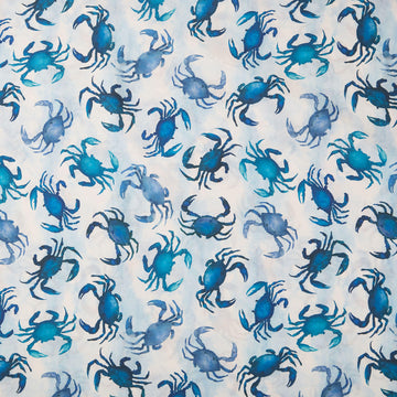 Ocean Life - Blue Crabs Mist 108" Wide Backing