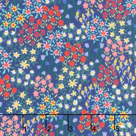 Rainbow Vale - Garden Patch Midnight Yardage