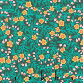 Rainbow Vale - Blooming Vines Forest Yardage