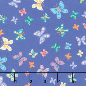 Rainbow Vale - Butterfly Dreams Periwinkle Yardage