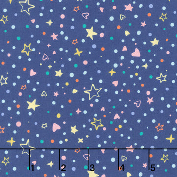 Rainbow Vale - Confetti Sparkle Midnight Yardage