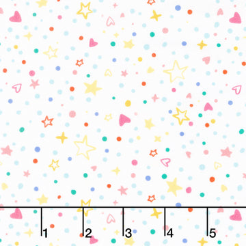 Rainbow Vale - Confetti Sparkle Cloud Yardage