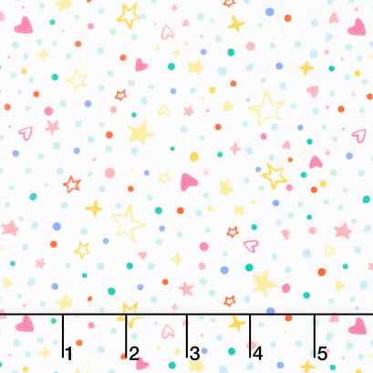 Rainbow Vale - Confetti Sparkle Cloud Yardage