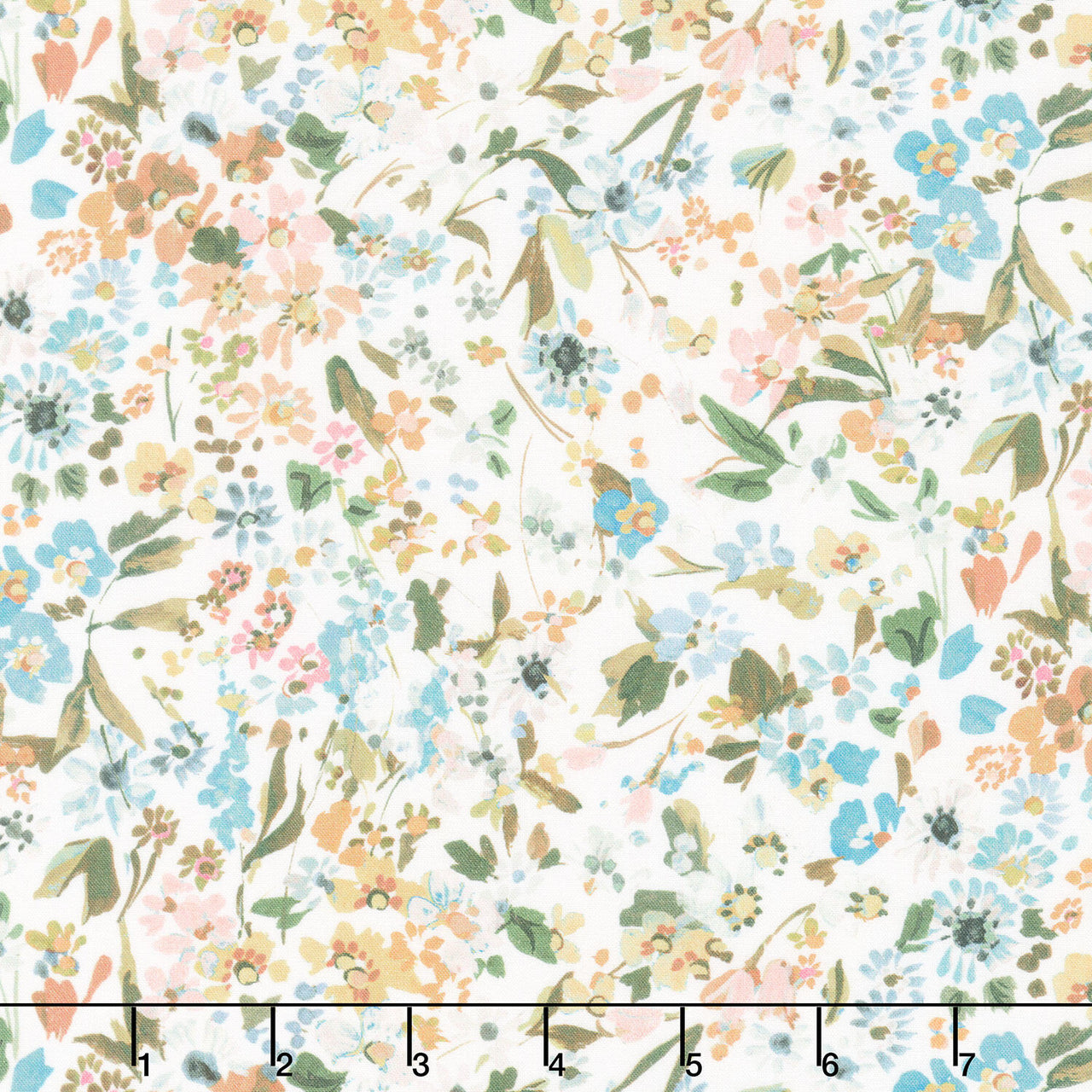 Bloomfield - Perennials White Yardage