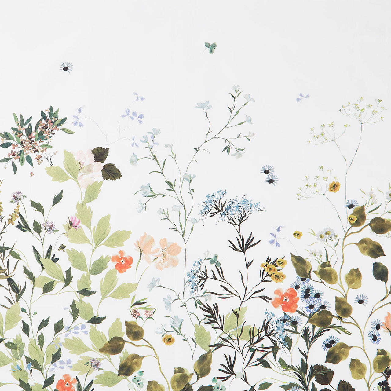 Bloomfield - Wild Blooms Double Border Ivory Yardage