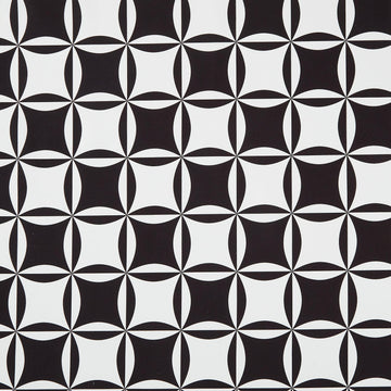 Perfect Points II - Cathedral Window Black Canvas Yardage