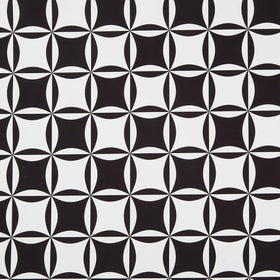Perfect Points II - Cathedral Window Black Canvas Yardage