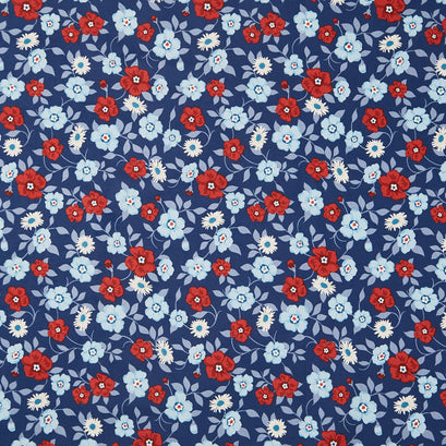 Front Porch - Vining Blooms Navy Yardage