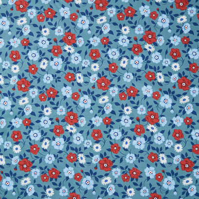 Front Porch - Vining Blooms Spruce Yardage