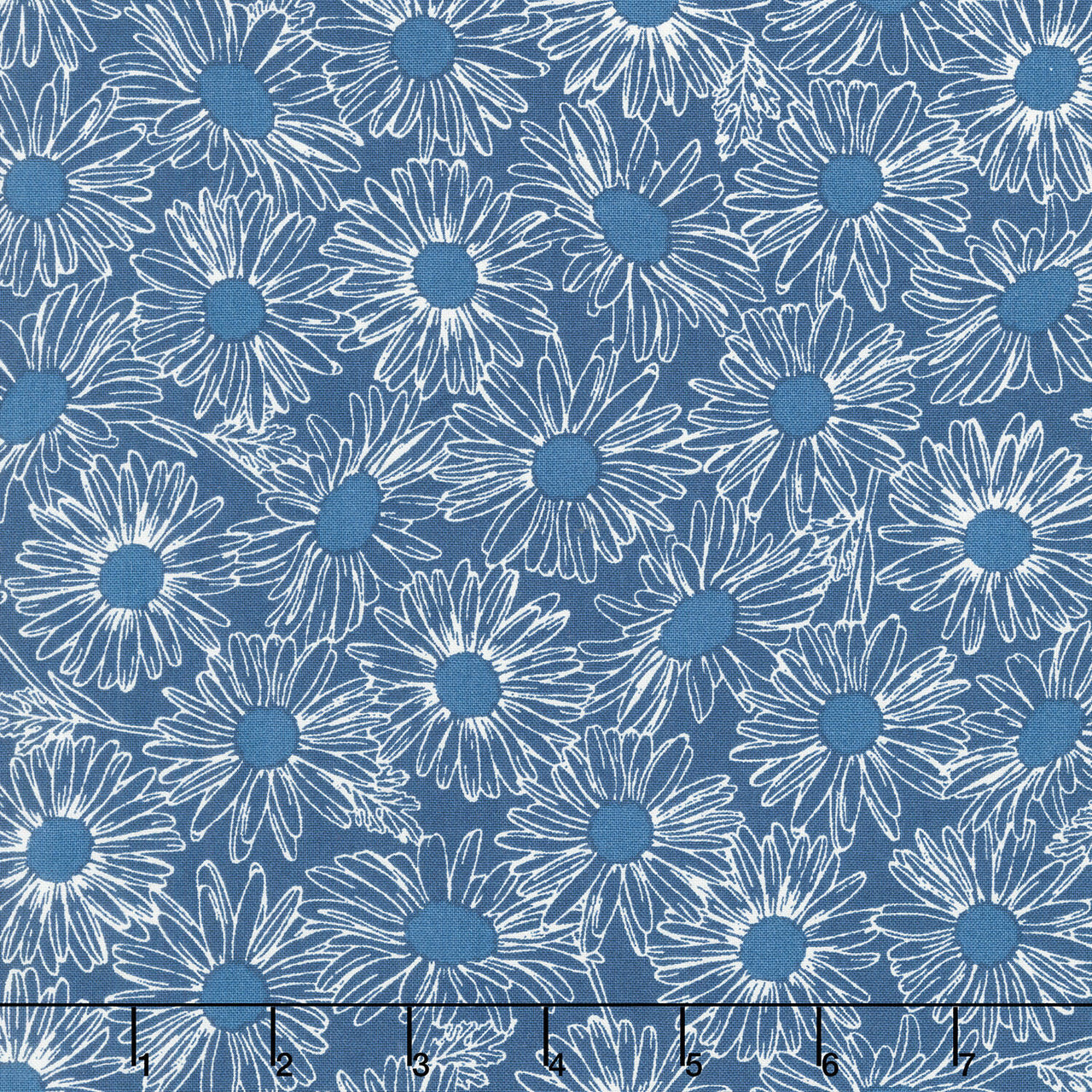 Front Porch - Daisy Field Navy Yardage