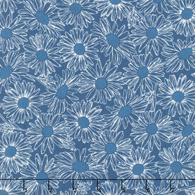 Front Porch - Daisy Field Navy Yardage