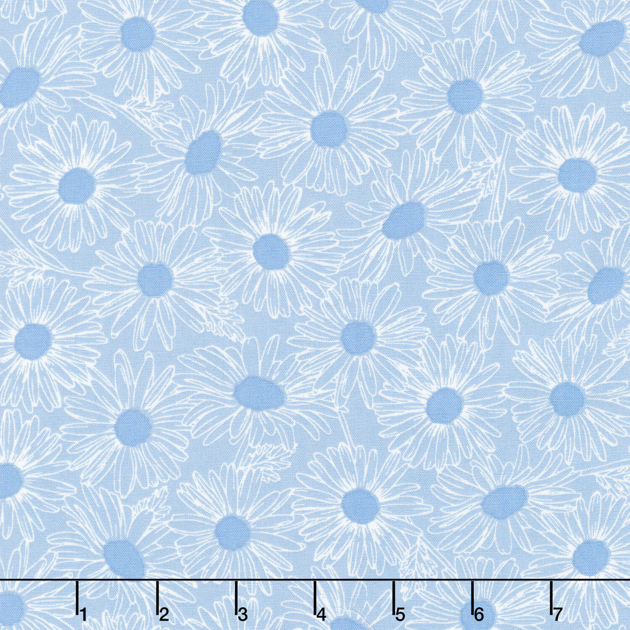 Front Porch - Daisy Field Powder Blue Yardage