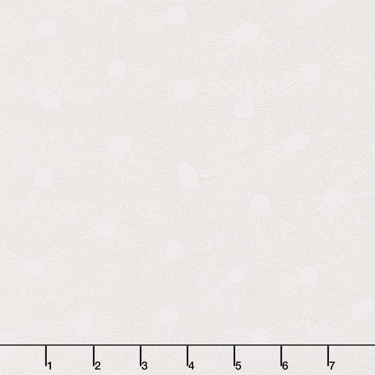 Front Porch - Daisy Field White On White Yardage