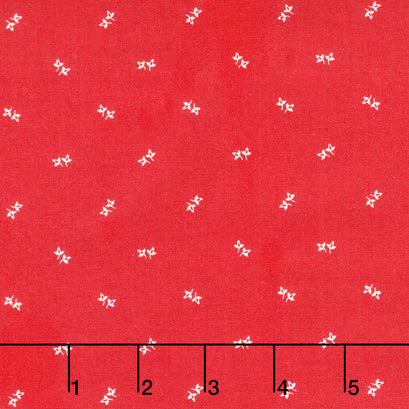 Front Porch - Sprinkled Leaves Red Yardage