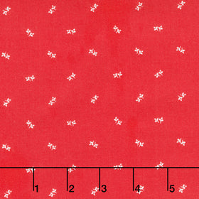 Front Porch - Sprinkled Leaves Red Yardage