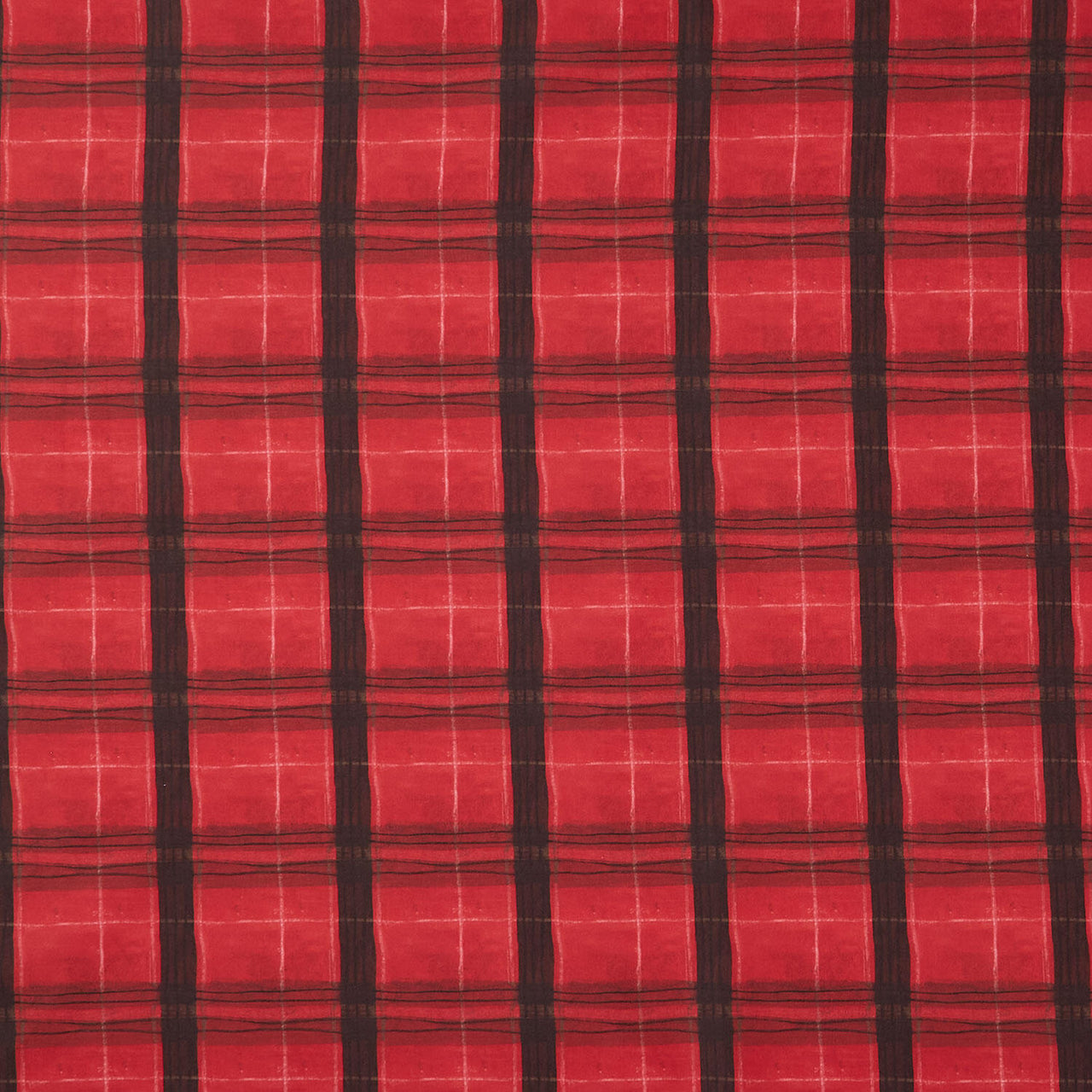 The Plaid One - Window Pane Plaid Carn Red Yardage