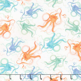 Deep Blue - Octopodes Foam Yardage