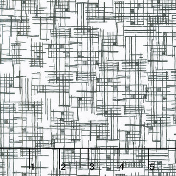 Winding Road - Map White/Black Yardage