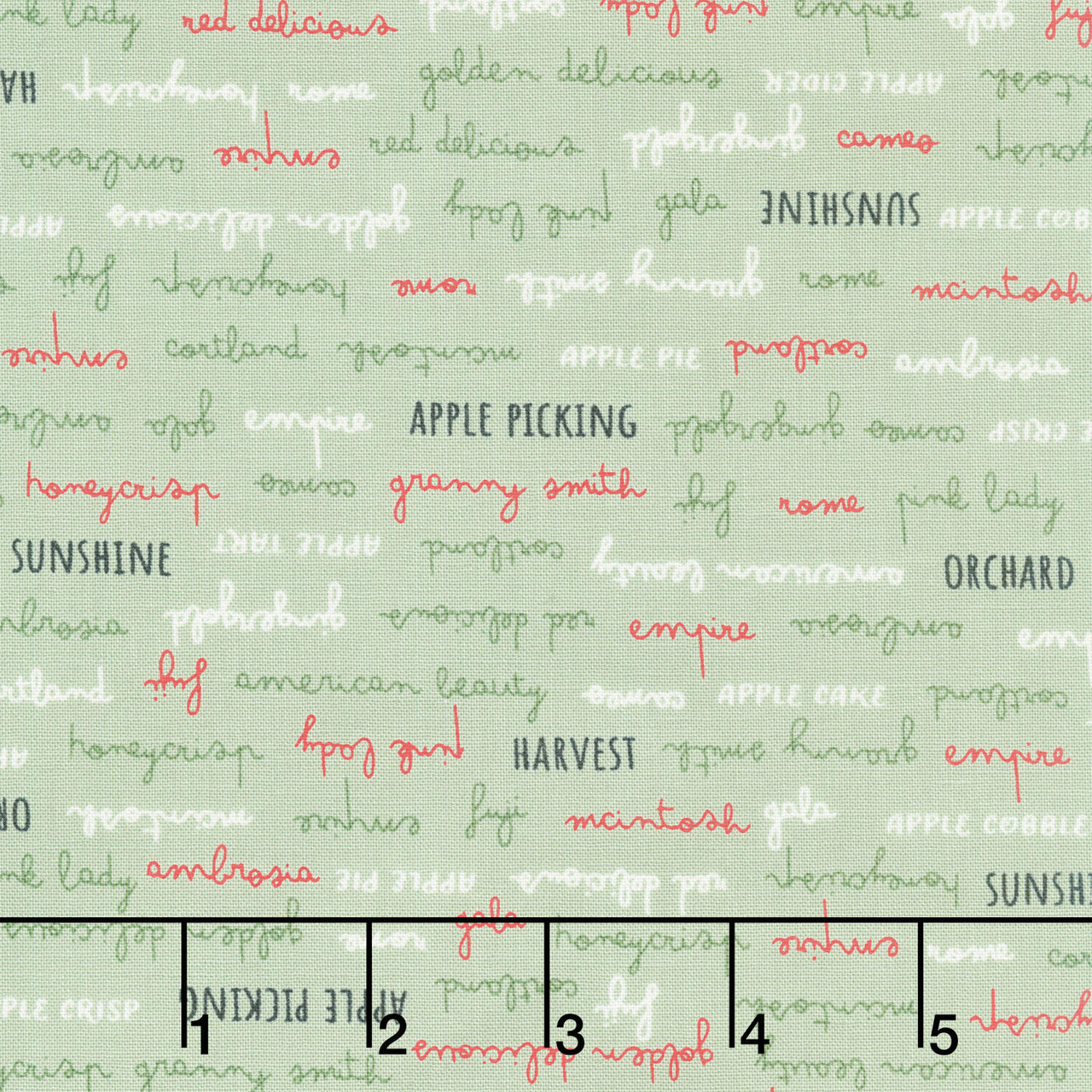 Honeycrisp - Orchard Delights Soft Sage Yardage