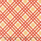 Honeycrisp - Cozy Plaid Ivory Ruby Yardage