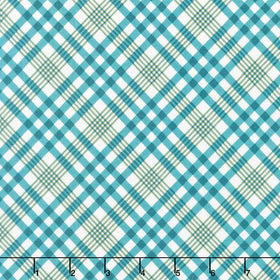 Honeycrisp - Cozy Plaid Ivory Spruce Yardage