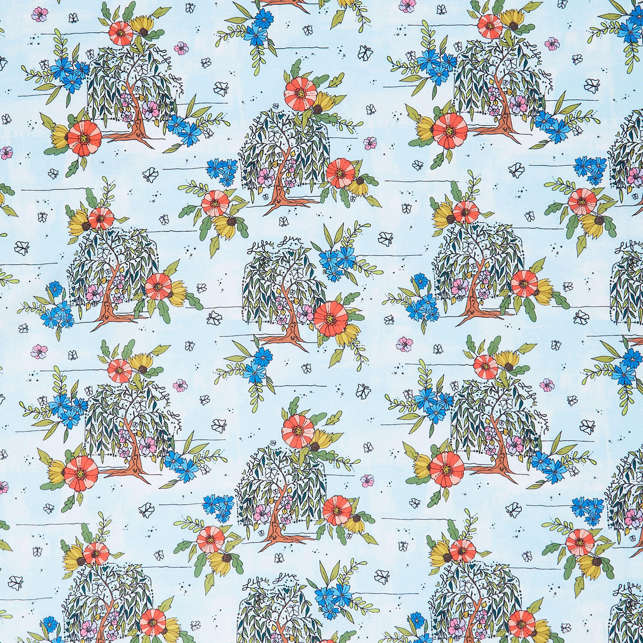 Sway by Kori - Willow Tree Sky Blue Yardage