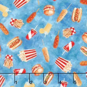 The State Fair - Burgers & Fries & More Denim Yardage