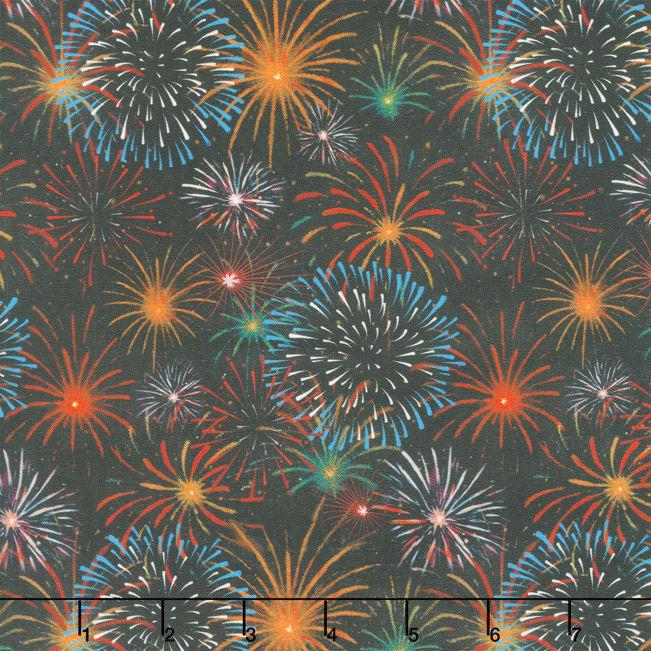 The State Fair - Fireworks Black Yardage