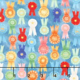 The State Fair - Prize Ribbons Denim Yardage