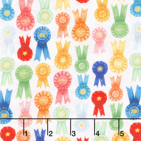 The State Fair - Prize Ribbons White Yardage