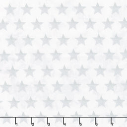 All American Christmas - Star Bright White Yardage