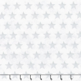 All American Christmas - Star Bright White Yardage