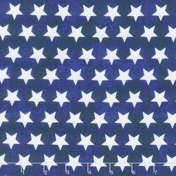 All American Christmas - Star Bright Blue Yardage