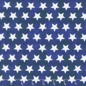 All American Christmas - Star Bright Blue Yardage