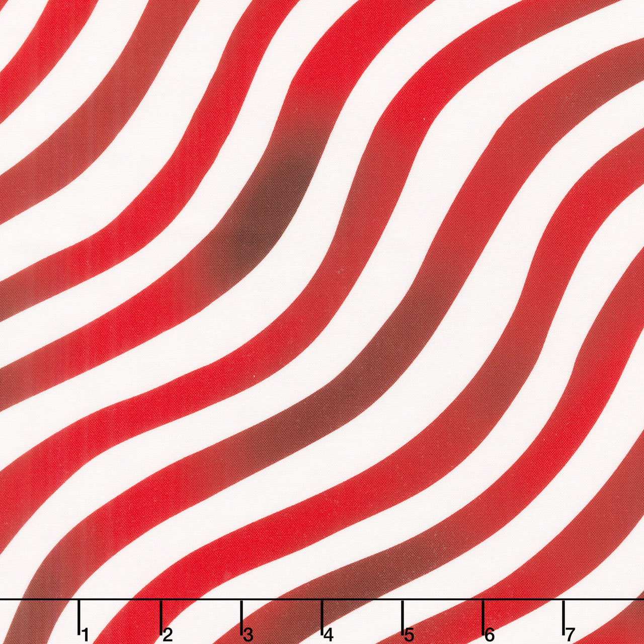 All American Christmas - Waving Stripes Red Yardage
