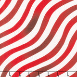 All American Christmas - Waving Stripes Red Yardage