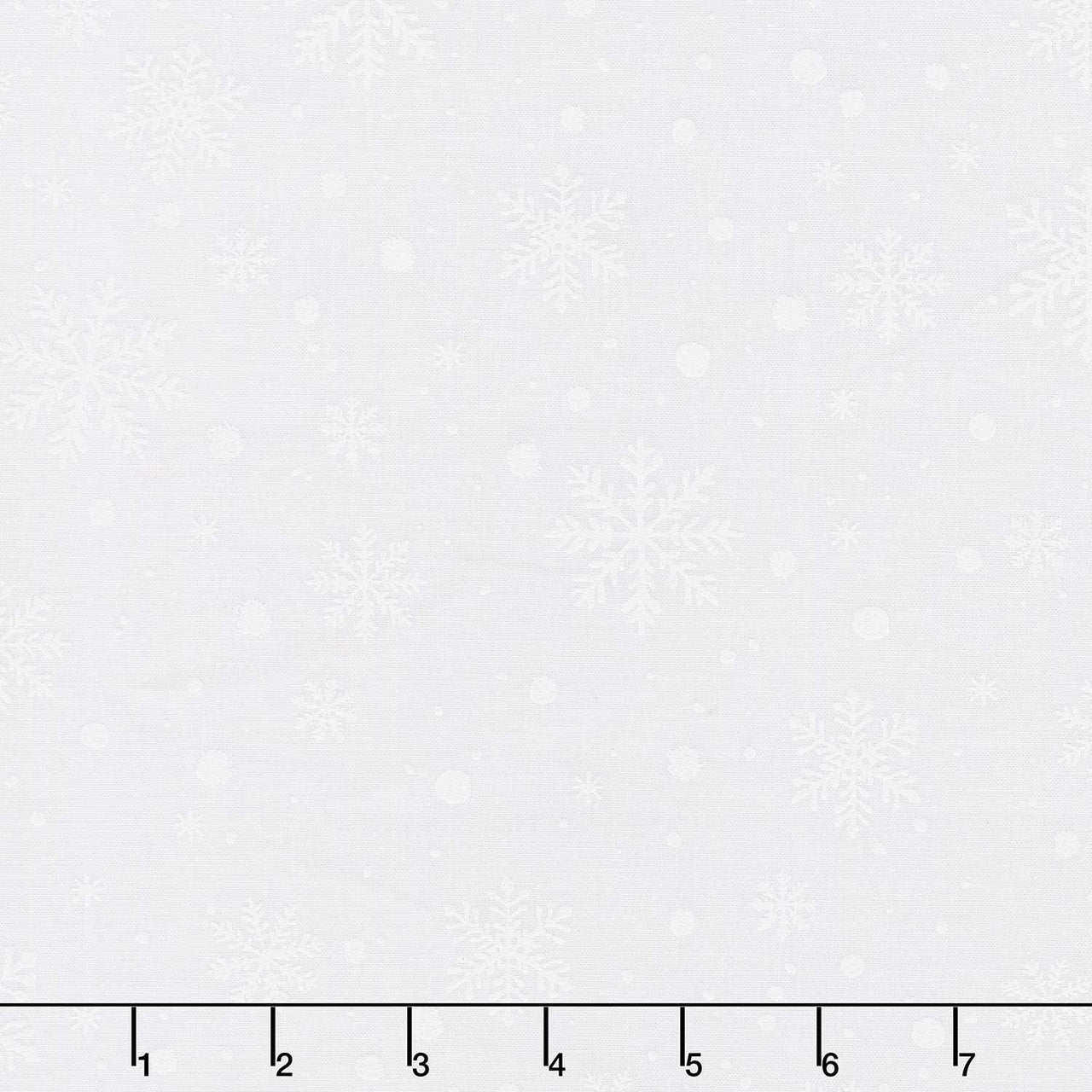 Winter Wonder - Snowflake Snow Puff Yardage